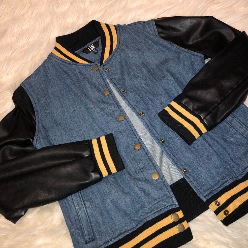 Jean/ Faux Leather Jacket